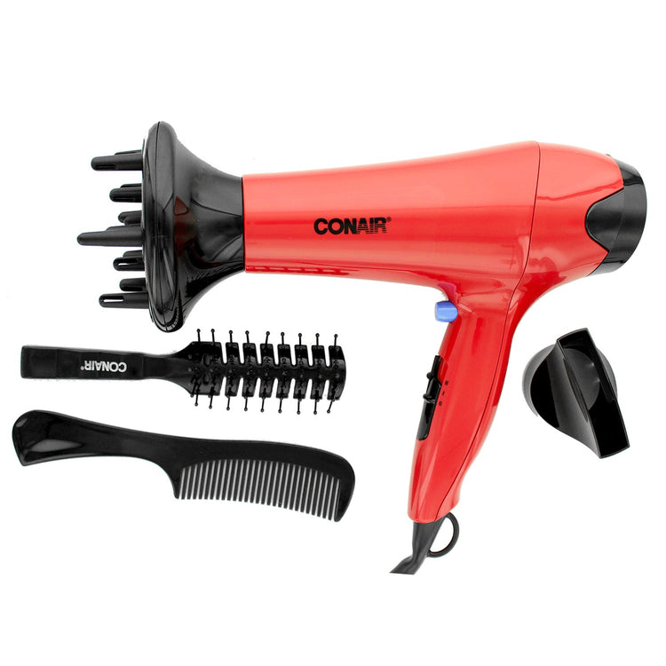 Conair Sèche-cheveux en Tourmaline - Puissant de 1875 Watts Rouge - 253XRNC - Simple Boutique