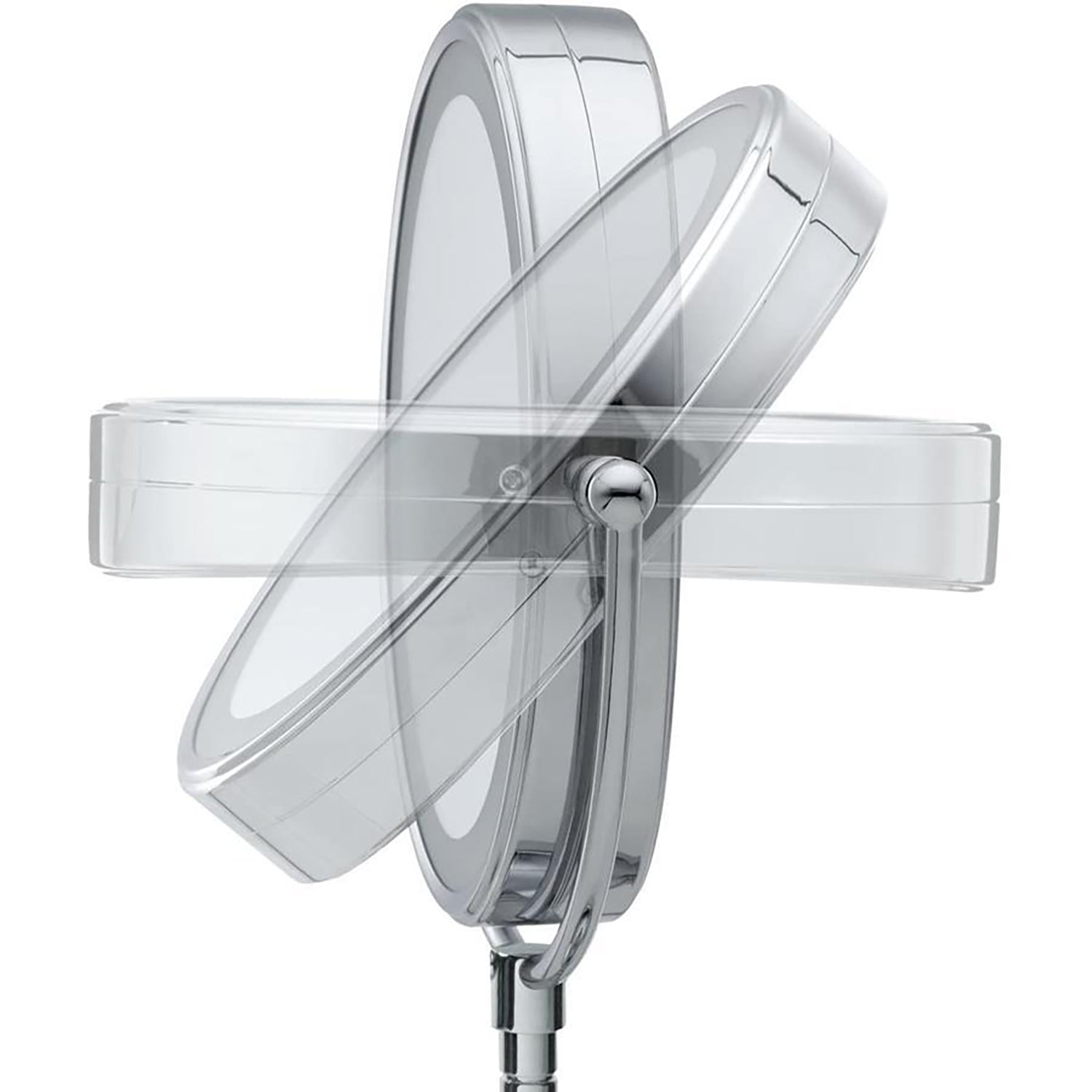 Conair TGBE4RC - Miroir Bilatéral sur Pied, Grossissement 5x et 1x, Éclairage Doux, Finition Chromé - Simple Boutique
