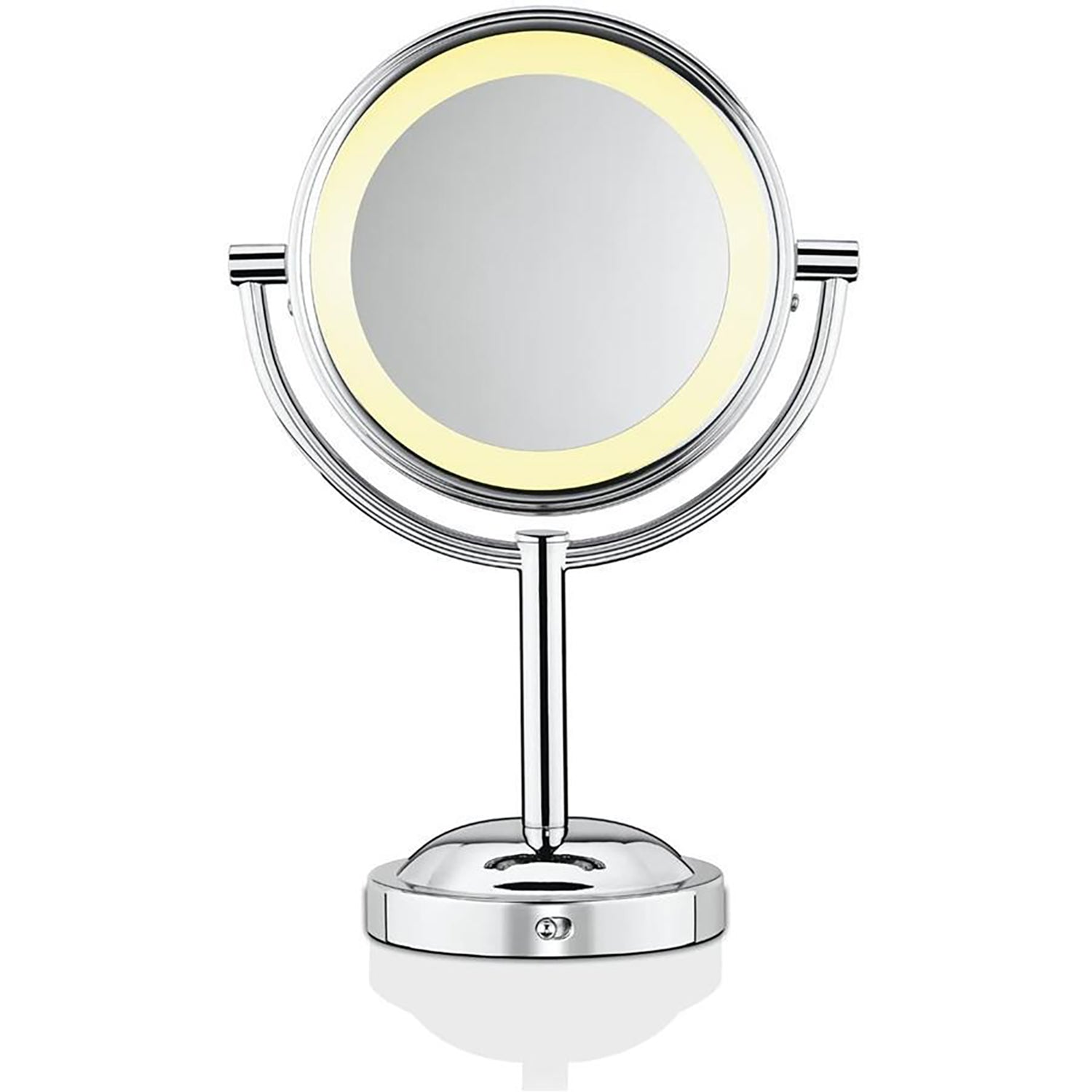 Conair TGBE4RC - Miroir Bilatéral sur Pied, Grossissement 5x et 1x, Éclairage Doux, Finition Chromé - Simple Boutique