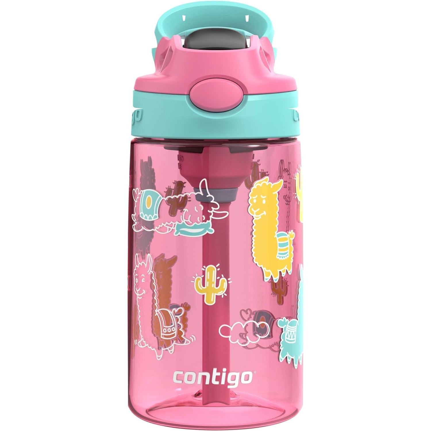 Contigo - Bouteille d'eau Pour Enfant, Couvercle Anti-fuite, Capacité de 414ml, Motif d'alpaga - Simple Boutique