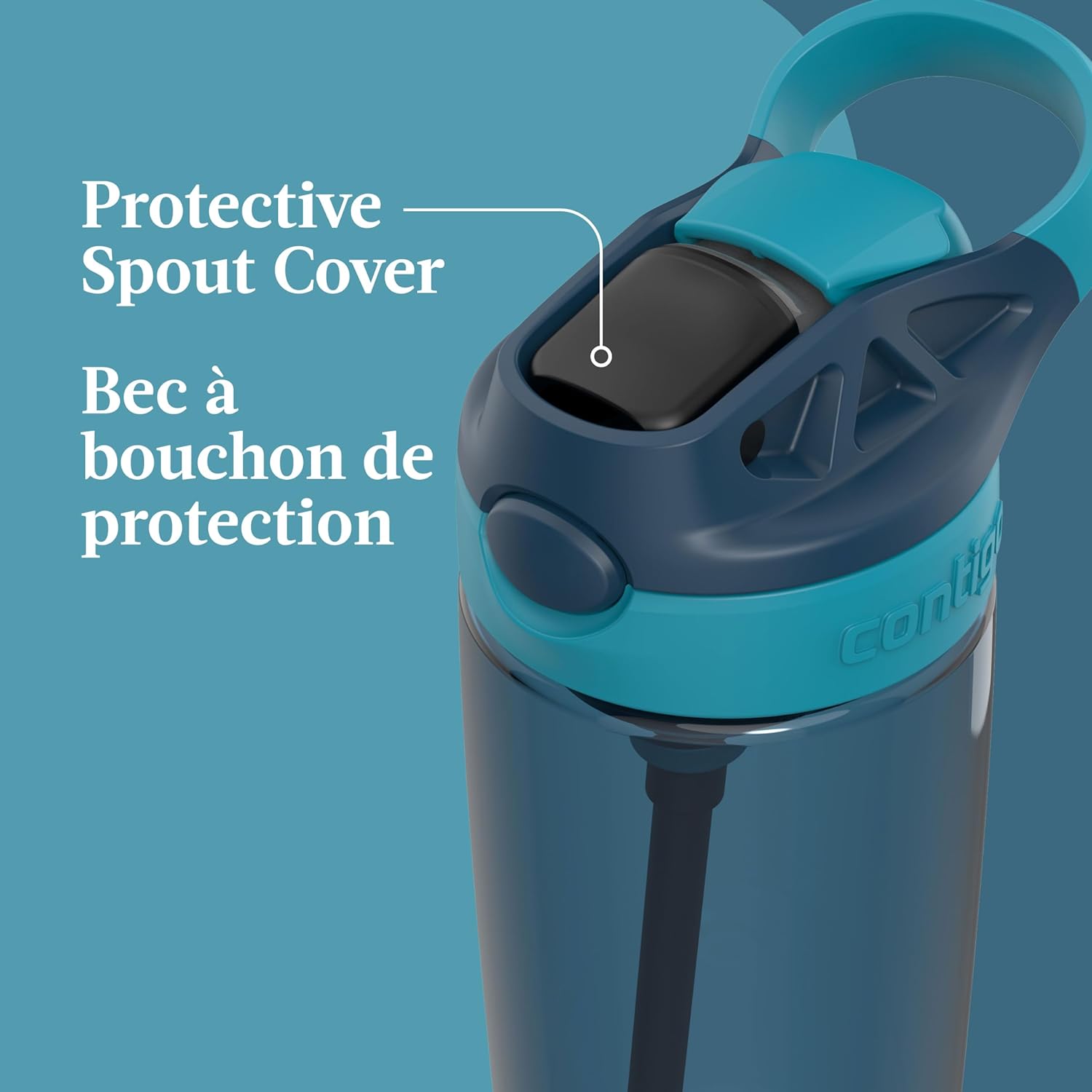 Contigo - Bouteille d'eau Pour Enfant, Couvercle Anti-fuite, Capacité de 591ml, Bleu - Simple Boutique