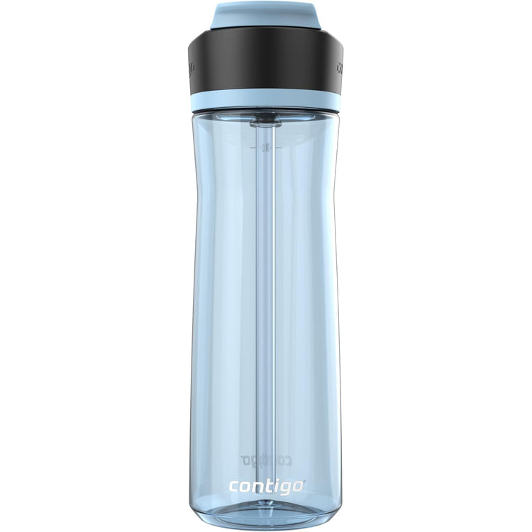 Contigo - Bouteille d'eau avec Couvercle Anti-fuite et Verrouillage, Sans BPA, Capacité de 709ml, Bleu - Simple Boutique