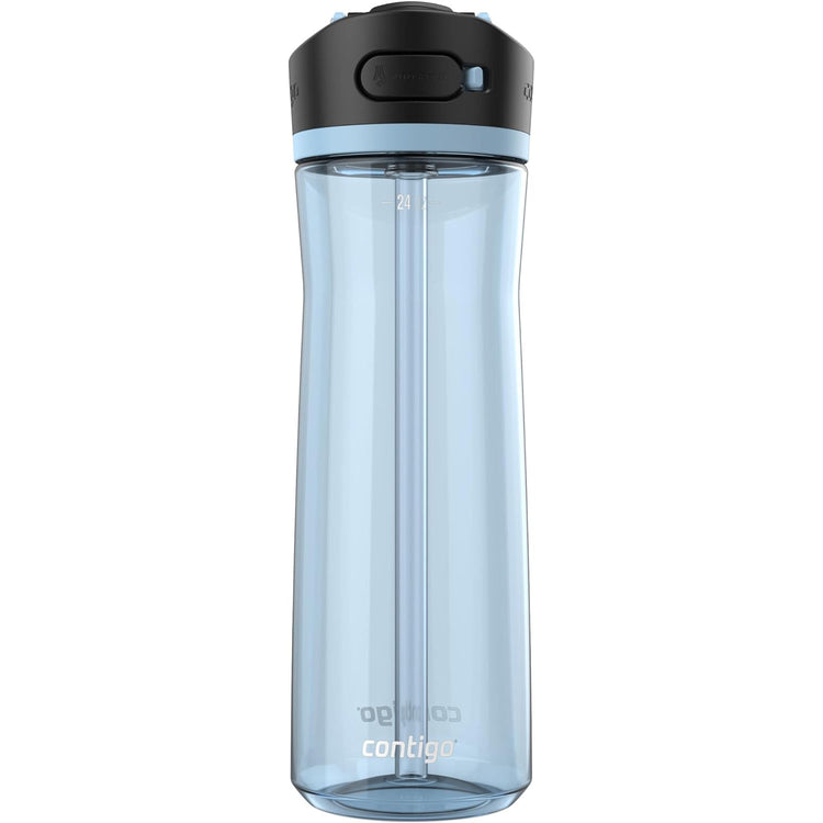 Contigo - Bouteille d'eau avec Couvercle Anti-fuite et Verrouillage, Sans BPA, Capacité de 709ml, Bleu - Simple Boutique