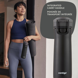 Contigo - Bouteille d'eau en Acier Inoxydable Isolé, Couvercle Anti-fuite, Sans BPA, Capacité de 591ml - Simple Boutique