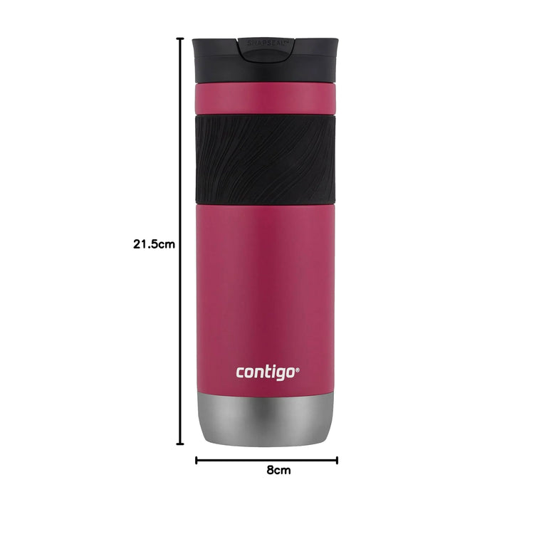 Contigo - Tasse de Voyage SNAPSEAL Byron en Acier Inoxydable, Isotherme, Capacité de 20oz / 568ml, Rose Fruit du Dragon - Simple Boutique