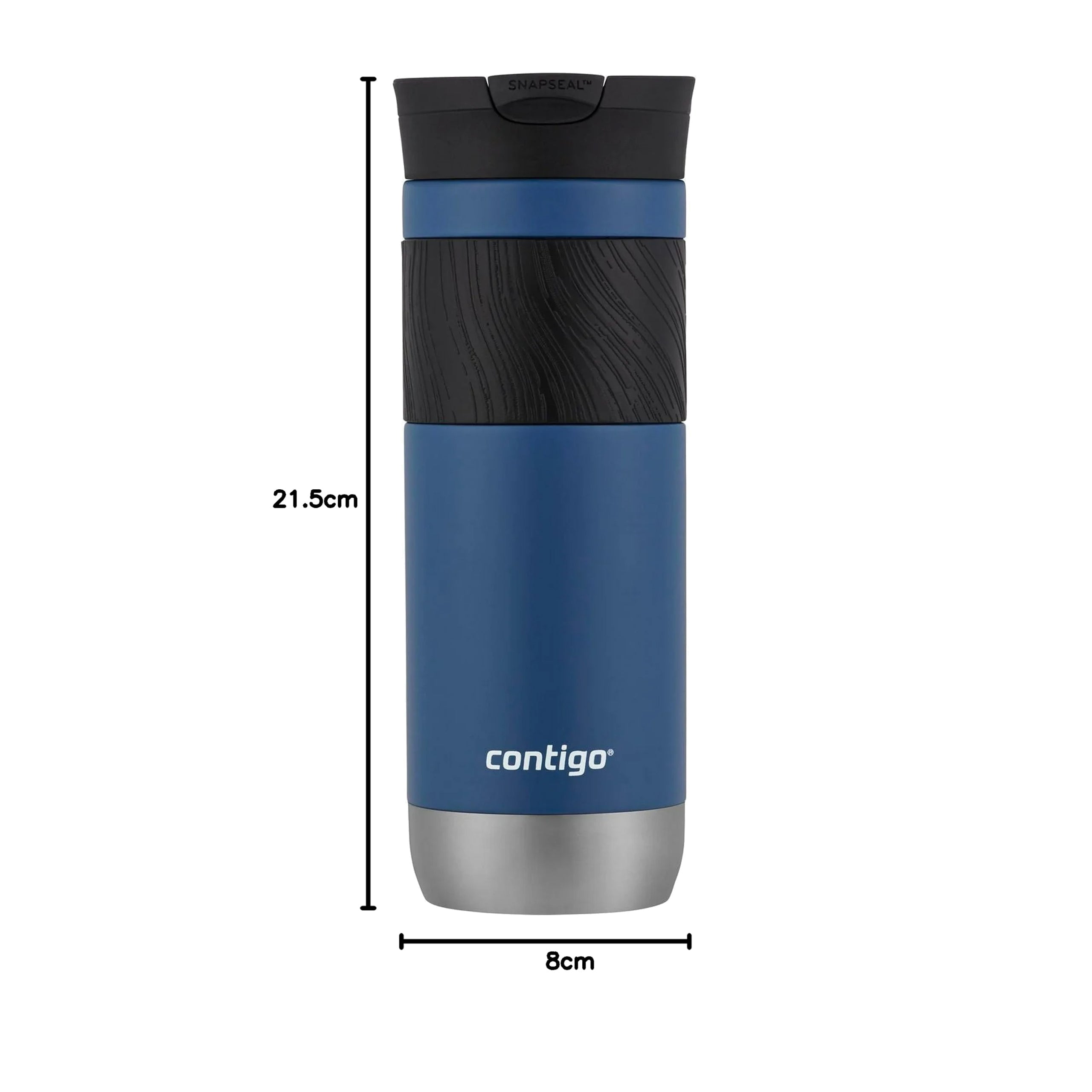 Contigo - Tasse de Voyage SNAPSEAL Byron en Acier Inoxydable, Isotherme, Capacité de 20oz / 568ml, Bleu Maïs - Simple Boutique