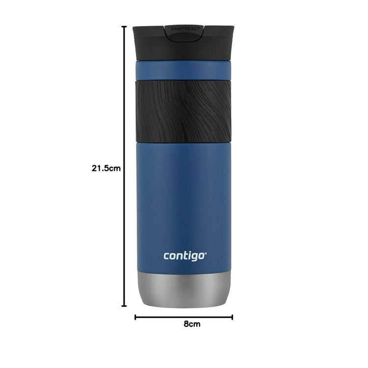 Contigo - Tasse de Voyage SNAPSEAL Byron en Acier Inoxydable, Isotherme, Capacité de 20oz / 568ml, Bleu Maïs - Simple Boutique
