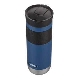 Contigo - Duo de Tasses de Voyage SNAPSEAL Byron en Acier Inoxydable, Isotherme, Capacité de 20oz / 568ml, Bleu Maïs et Rose Fruit du Dragon - Simple Boutique