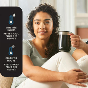 Contigo - Tasse de Voyage en Acier Inoxydable Isolé, Couvercle Anti-éclaboussures, Capacité de 414ml, Noir - Simple Boutique