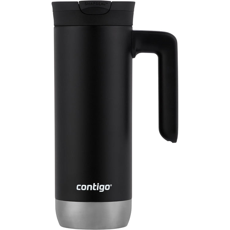Contigo - Tasse de Voyage en Acier Inoxydable, Isotherme, Système SnapSeal, Capacité de 20oz, Noir - Simple Boutique
