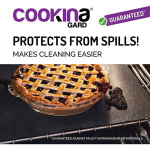 Cookina - Protection de Four Réutilisable, Antiadhésif, Facile à Nettoyer, Noir - Simple Boutique