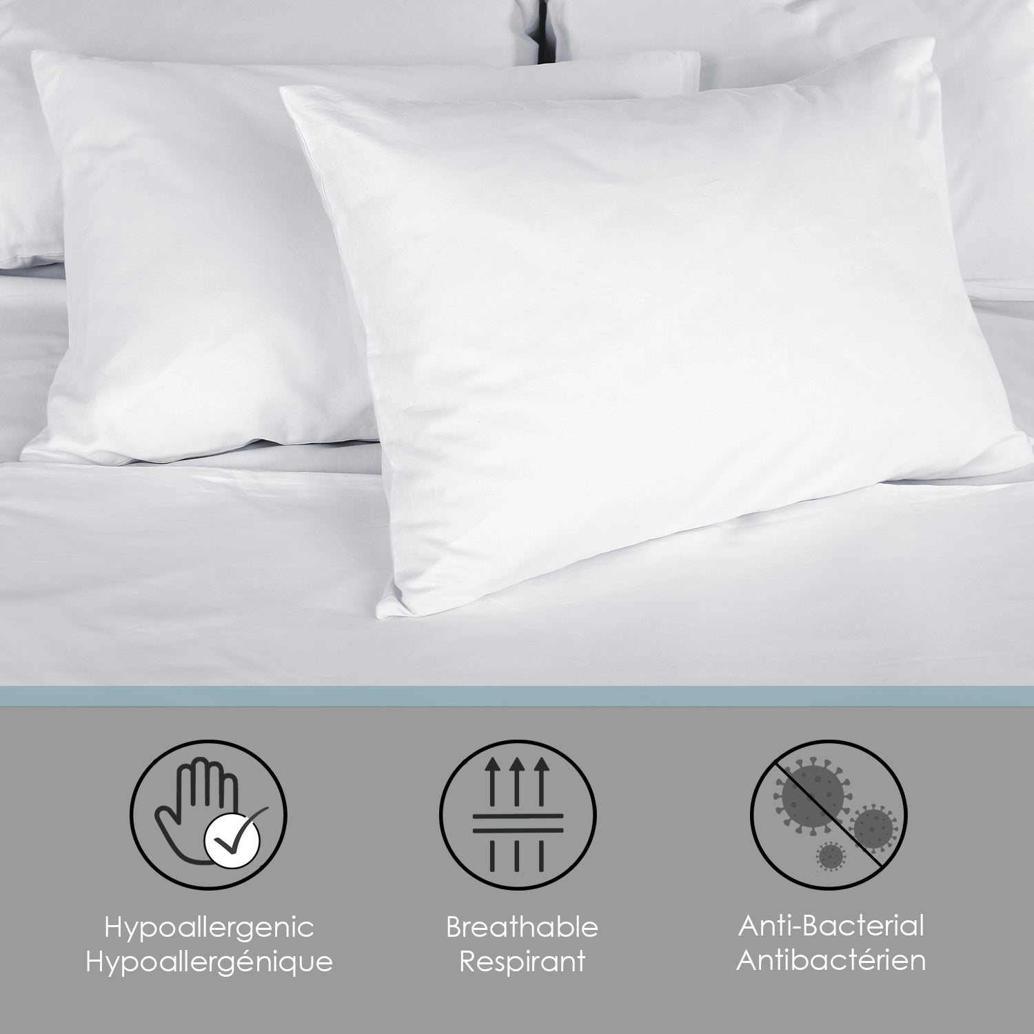 Cotton House - Ensemble de Drap en Bambou, Hypoallergénique, Grandeur King, Blanc - Simple Boutique