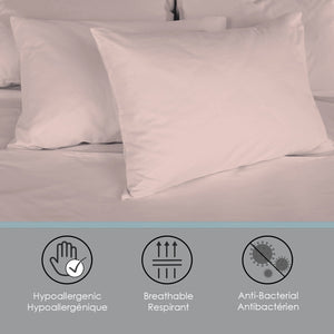 Cotton House - Ensemble de Drap en Bambou, Hypoallergénique, Grandeur King, Rose - Simple Boutique