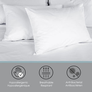 Cotton House - Ensemble de Drap en Bambou, Hypoallergénique, Grandeur Simple, Blanc - Simple Boutique