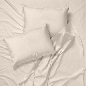 Cotton House - Ensemble de Draps 100% Coton Égyptien, 600 Fils par Pouce, Beige (2 Grandeurs Disponible) - Simple Boutique