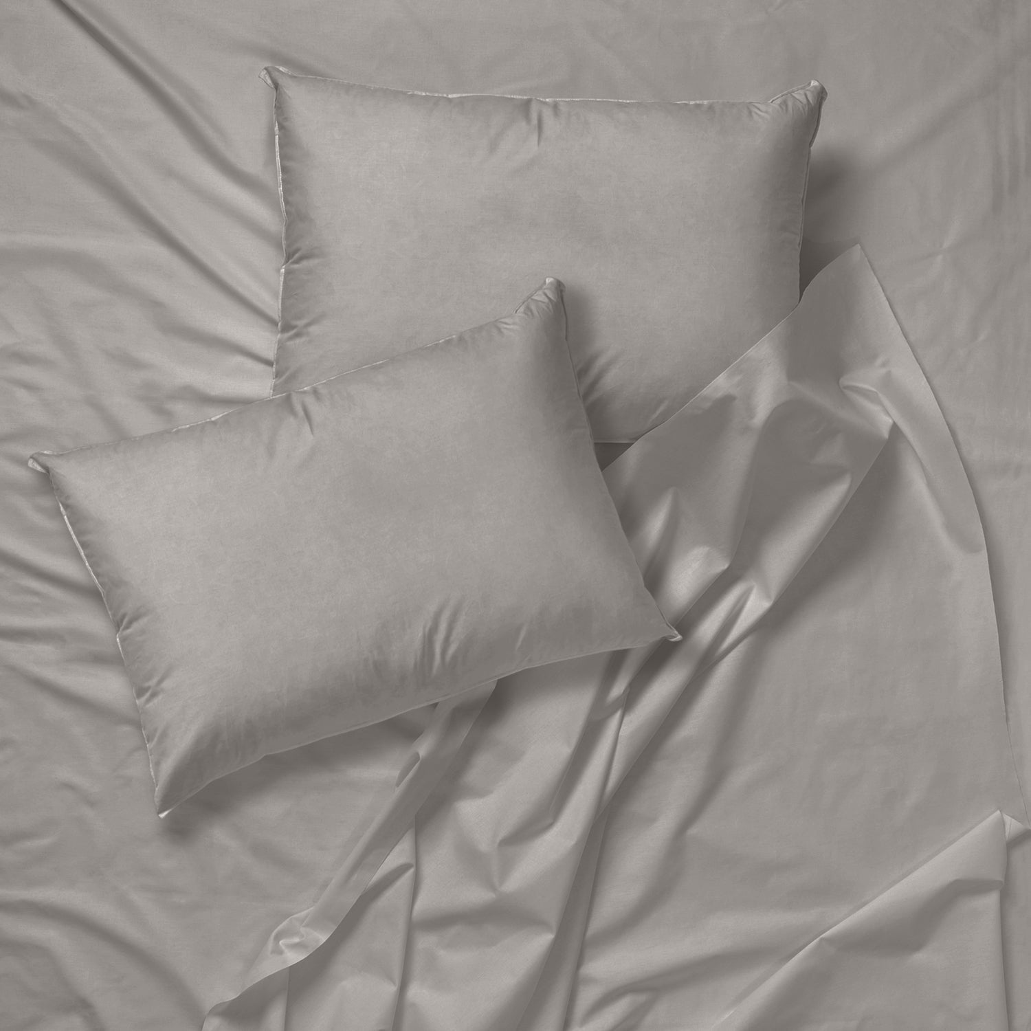 Cotton House - Ensemble de Draps 100% Coton Égyptien, 600 Fils par Pouce, Gris Pâle (2 Grandeurs Disponible) - Simple Boutique