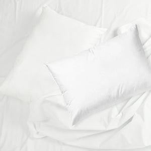 Cotton House - Ensemble de Draps en Coton Biologique, 600 Fils Par Pouce, Grandeur King, Blanc - Simple Boutique