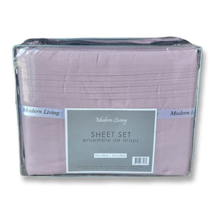 Cotton House - Ensemble de Draps en Microfibre, Infroissable, Grandeur Double, Lilas - Simple Boutique