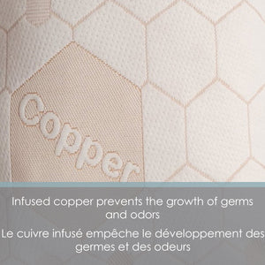 Cotton House - Oreiller Infusé de Cuivre, Hypoallergénique, Grandeur Queen, Fabriqué au Canada - Simple Boutique