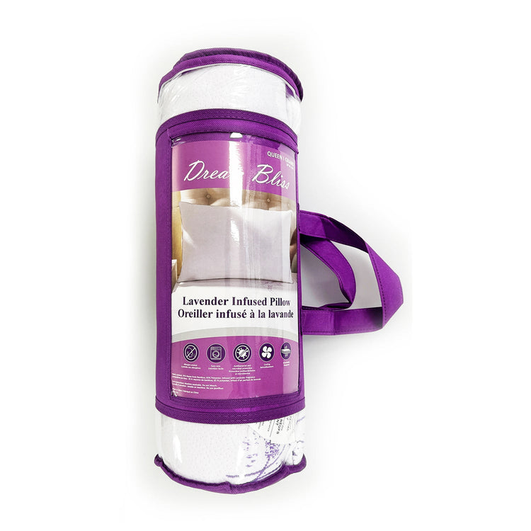 Cotton House - Oreiller Infusé de Lavande, Respirant, Lavable à la Machine, Grandeur Queen - Simple Boutique