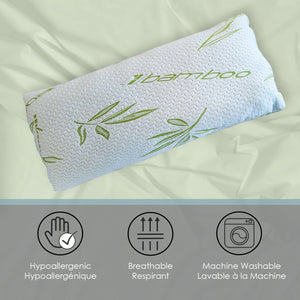 Cotton House - Oreiller en Bambou, Hypoallergénique, Grandeur Oreiller de Corp, Fabriqué au Canada - Simple Boutique