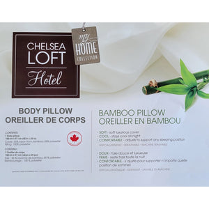 Cotton House - Oreiller en Bambou, Hypoallergénique, Grandeur Oreiller de Corp, Fabriqué au Canada - Simple Boutique