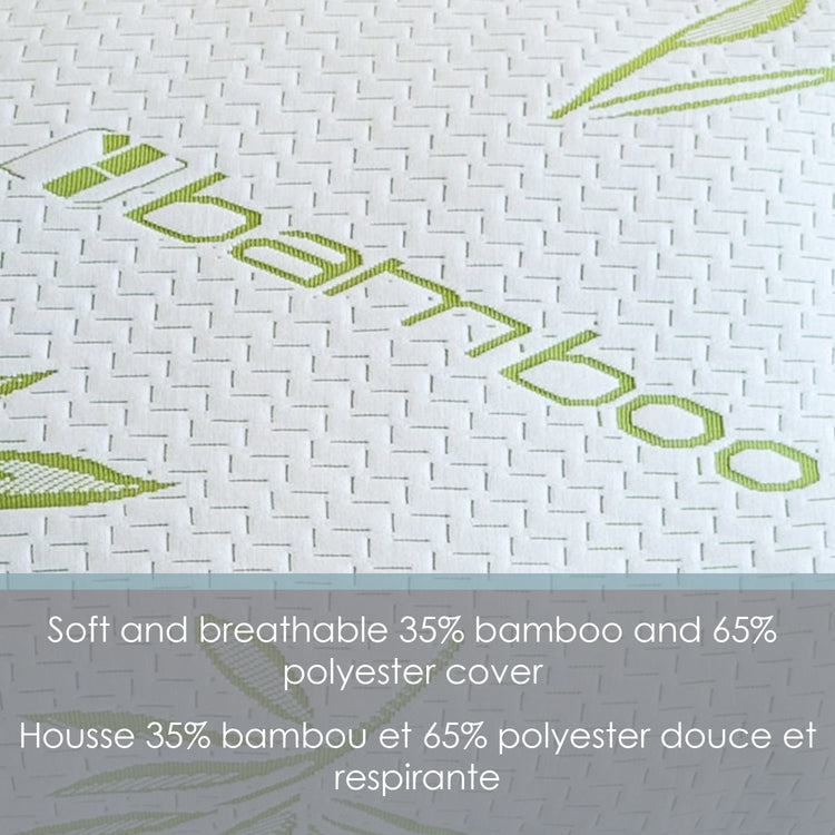 Cotton House - Oreiller en Bambou, Hypoallergénique, Grandeur Standard, Fabriqué au Canada - Simple Boutique