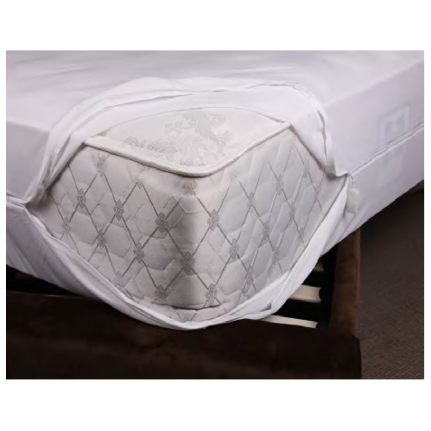 Cotton House - Revêtement pour Matelas et Sommier, Défense Triple Actions, Grandeur Double, Blanc - Simple Boutique