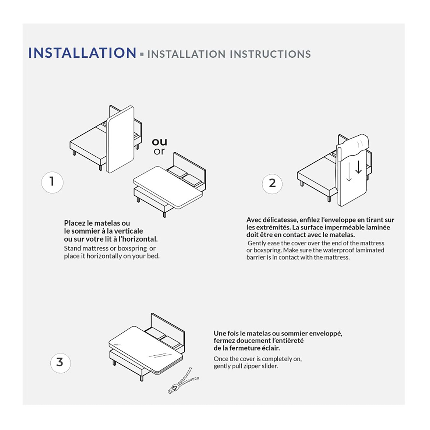 DB Chez Vous - Protège Matelas Encasement, Imperméable et Anti-Punaise, Grandeur Twin, Blanc - Simple Boutique