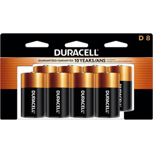Duracell CopperTop - Lot de 8 Piles Alcalines D, Puissance Longue Durée - Simple Boutique