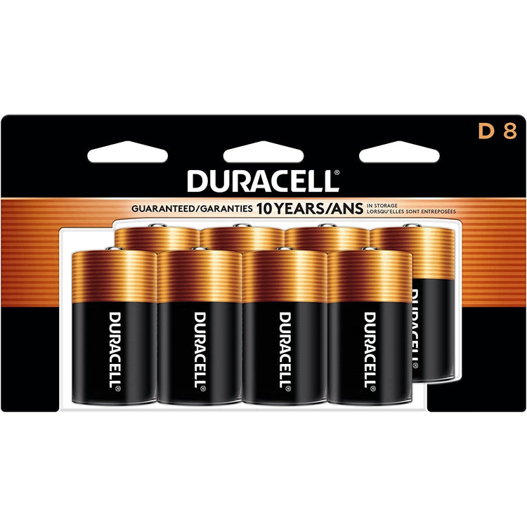Duracell CopperTop - Lot de 8 Piles Alcalines D, Puissance Longue Durée - Simple Boutique