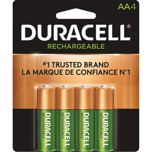 Duracell - Lot de 4 Piles AA Recharcheables Préchargées, Longue Durée - Simple Boutique