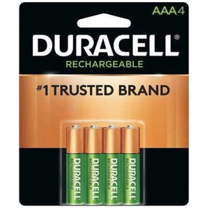 Duracell - Lot de 4 Piles AAA Recharcheable Préchargées, Longue Durée - Simple Boutique