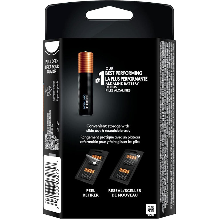 Duracell Optimum - Lot de 4 Piles AAA Longue Durée, Emballage Refermable - Simple Boutique