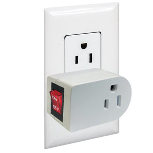 Elink - Adaptateur de Prise Murale avec Mise à la Terre, Interrupteur Lumineux, Blanc - Simple Boutique