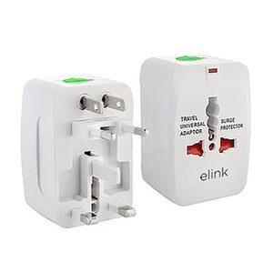 Elink - Adaptateur de Voyage Universel avec Protecteur de Surtension, Pour Plus de 150 Pays - Simple Boutique