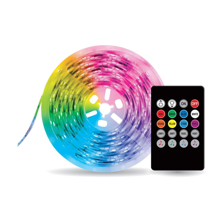 Elink - Bande Lumineuse DEL activé par le Son, Longeur de 16.5 Pieds avec Télécommande - Simple Boutique