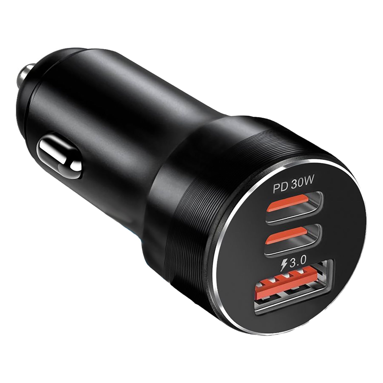 Elink - Chargeur pour Voiture avec Double Port USB Type-C et Un Port USB-A, Charge Rapide, Noir - Simple Boutique