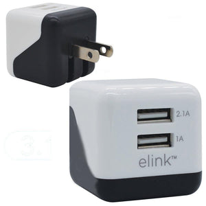 Elink EK091 Chargeur USB Universel 2 port USB 3.1A Blanc - Simple Boutique