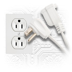 Elink - Lot de 2 Rallonge Électrique Intérieure, 1 Prise, Longueur de 4 Pieds, Blanc - Simple Boutique