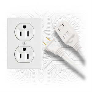 Elink - Lot de 3 Rallonges Électrique Intérieur à 3 Prises, Longueur de 5 Pieds, Blanc - Simple Boutique