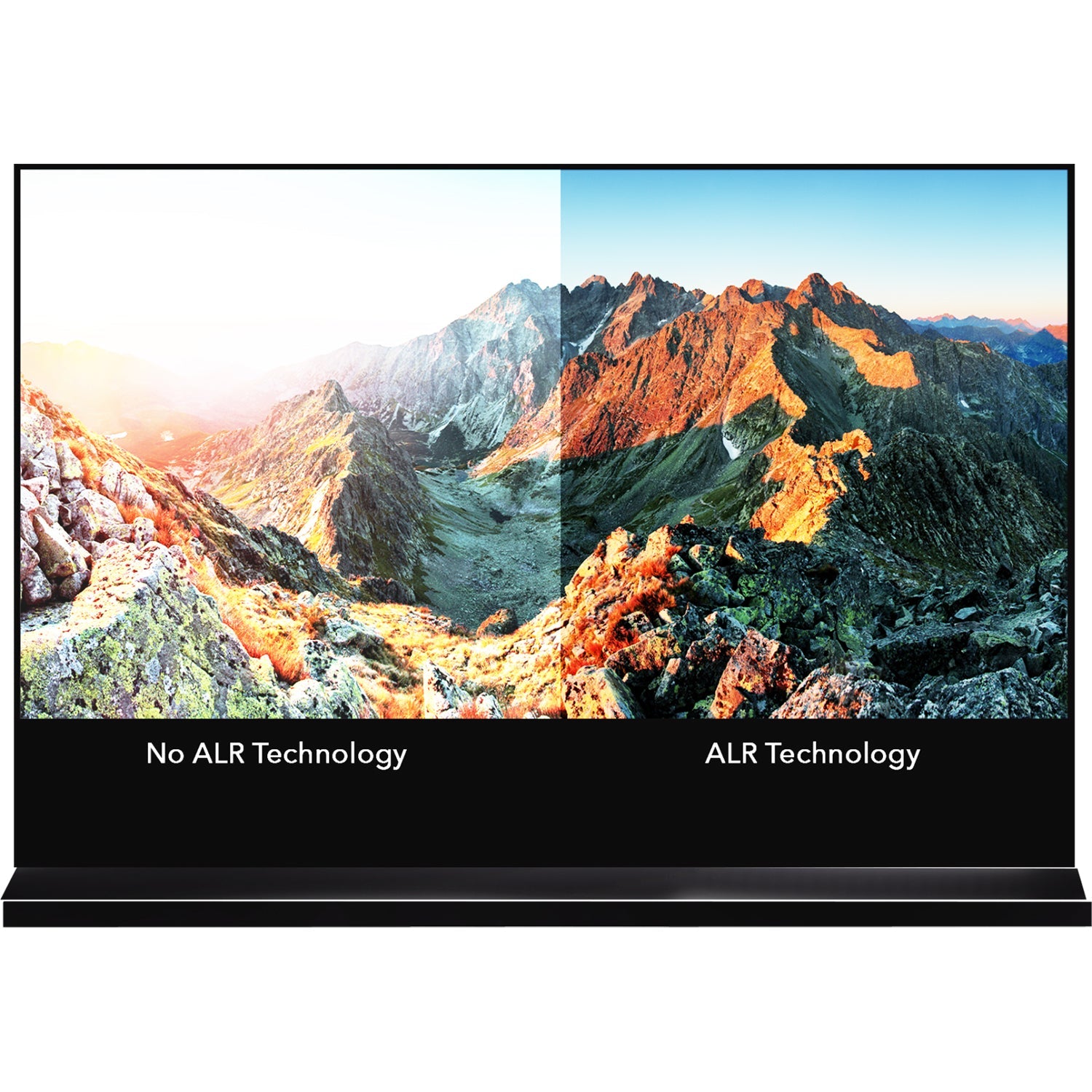 EluneVision - Écran de Projection ALR Motorisé au Sol "Tab-Tension", Aurora 8K, 16:9, Rejet de la Lumière Ambiante, Focal Ultra Courte - Simple Boutique