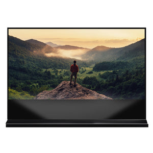 EluneVision - Écran de Projection ALR Motorisé au Sol "Tab-Tension", Aurora 8K, 16:9, Rejet de la Lumière Ambiante, Focal Ultra Courte - Simple Boutique