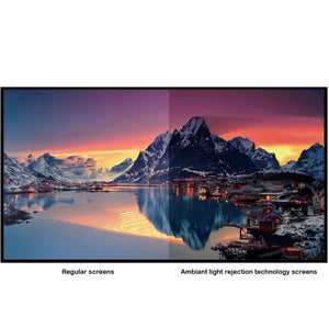 EluneVision - Écran de Projection ALR NanoEdge à Focal Ultra Courte, Aurora 8K, 16:9, Rejet de la Lumière Ambiante - Simple Boutique