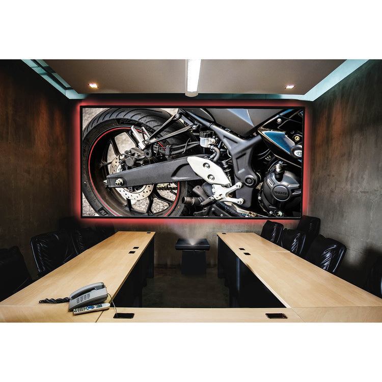 EluneVision - Écran de Projection ALR NanoEdge à Focal Ultra Courte, Aurora 8K, 16:9, Rejet de la Lumière Ambiante - Simple Boutique