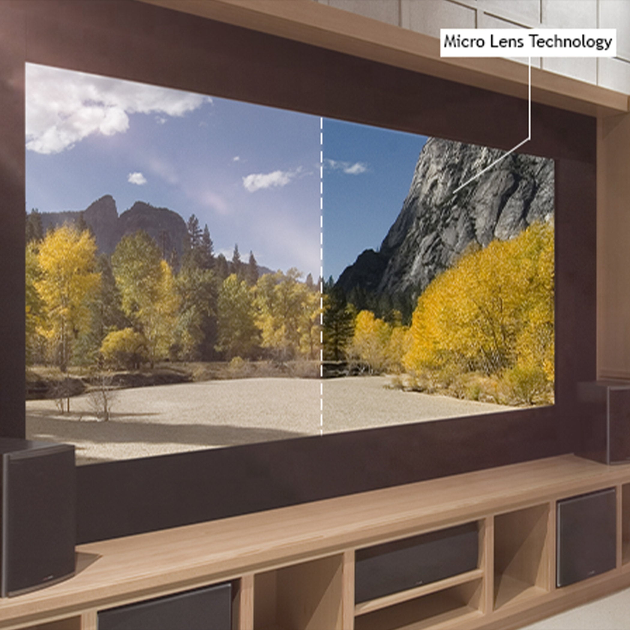 EluneVision - Écran de Projection ALR UST NanoEdge à Focale Ultra Courte, Reference Studio 8K, 16:9 - Simple Boutique