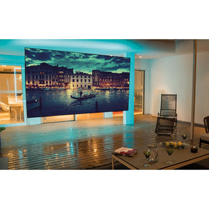 EluneVision - Écran de Projection NanoEdge ALR Perforé, Rejet de la Lumière Ambiante, Aurora 4K, 16:9 - Simple Boutique