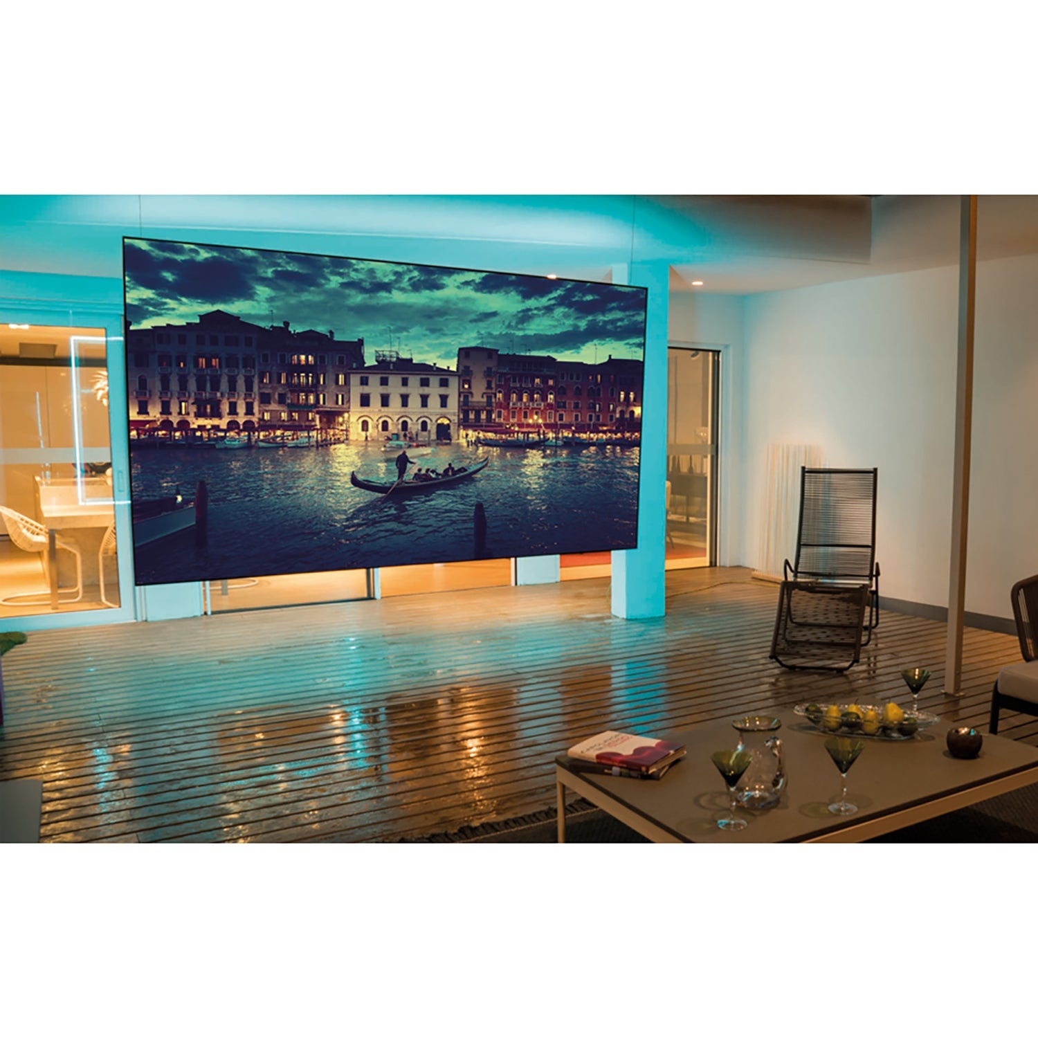 EluneVision - Écran de Projection NanoEdge ALR Perforé, Rejet de la Lumière Ambiante, Aurora 4K, 2.35:1 - Simple Boutique