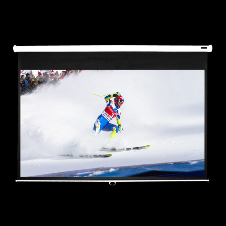 EluneVision - Toile de Projection Grise Manuelle, Triton, Format Haute Définition 16:9 - Simple Boutique