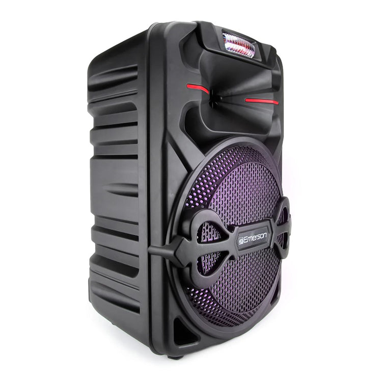 Emerson - Haut-Parleur de Fête Bluetooth Portable avec Lumières Disco, Noir - Simple Boutique